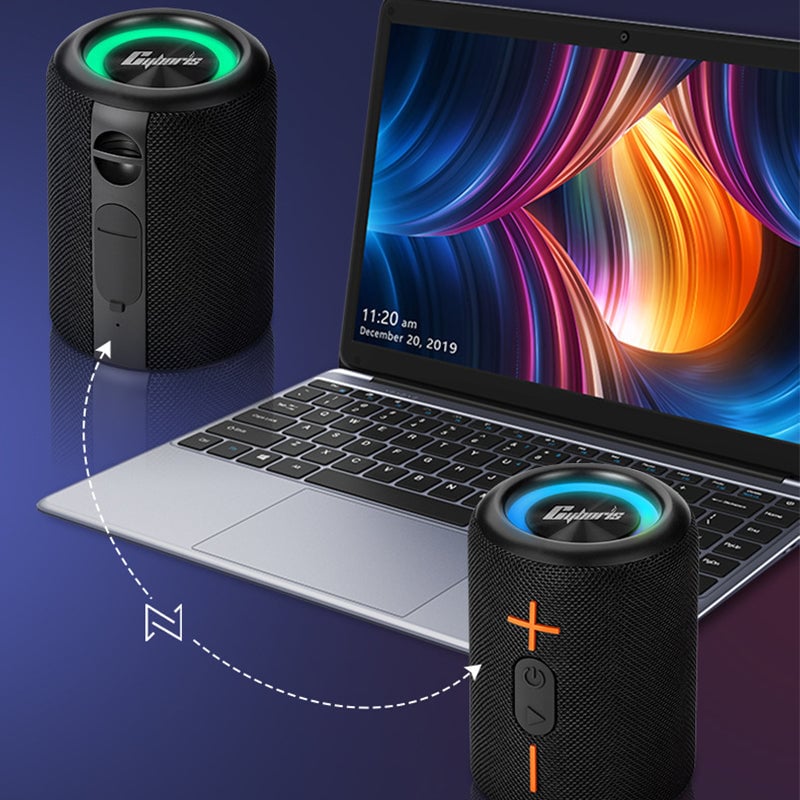 Splittet Bluetooth-Høyttaler – Blendende Fargerik Subwoofer
