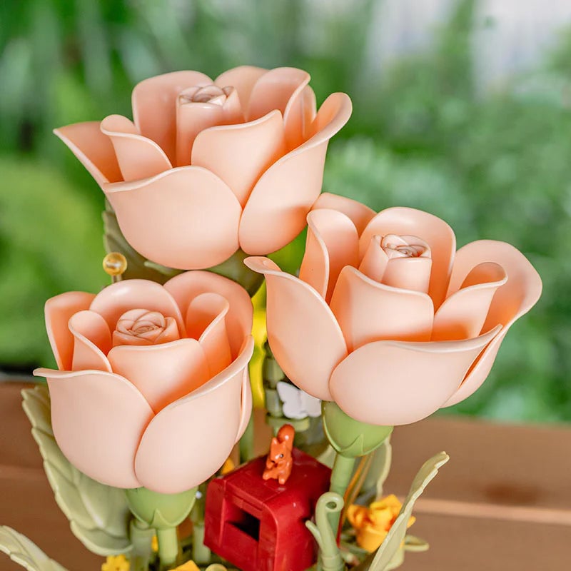 Dynamiske Blomstrende Hage Konserverte Blomsterbyggeklosser