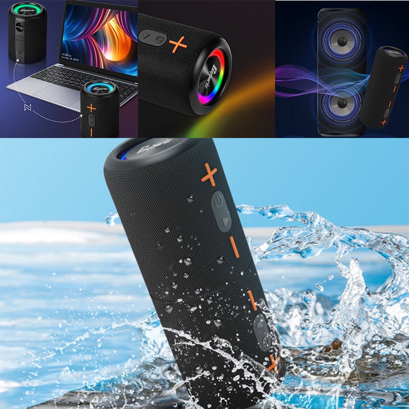 Splittet Bluetooth-Høyttaler – Blendende Fargerik Subwoofer