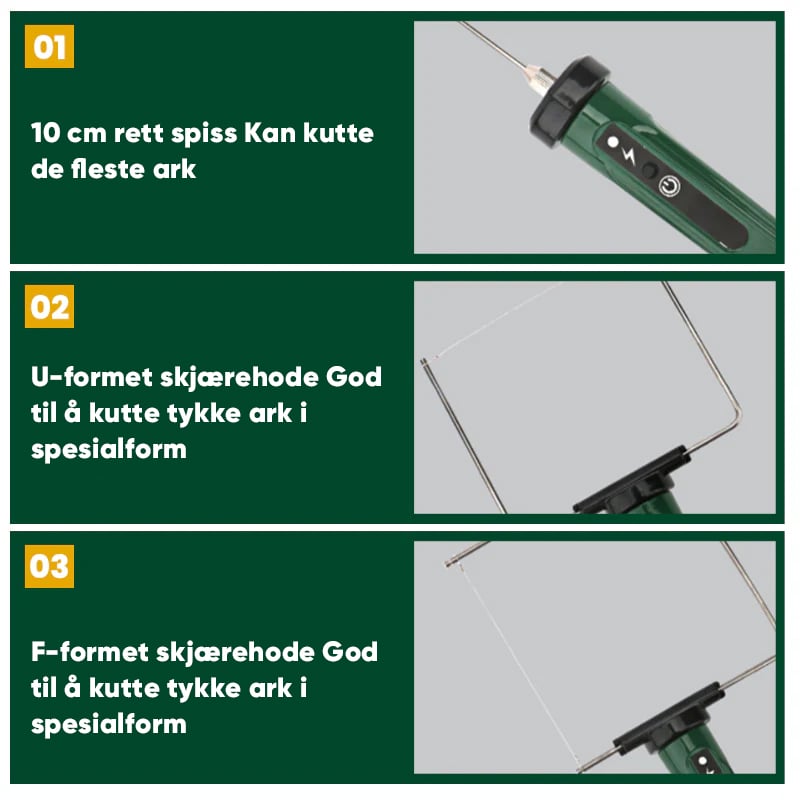 Sakerplus Trådløst 3-i-1 Skumkuttersett