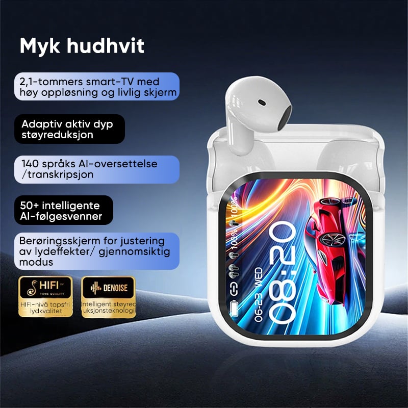 Støydempende Oversettelses Hodetelefoner med Fargeskjerm