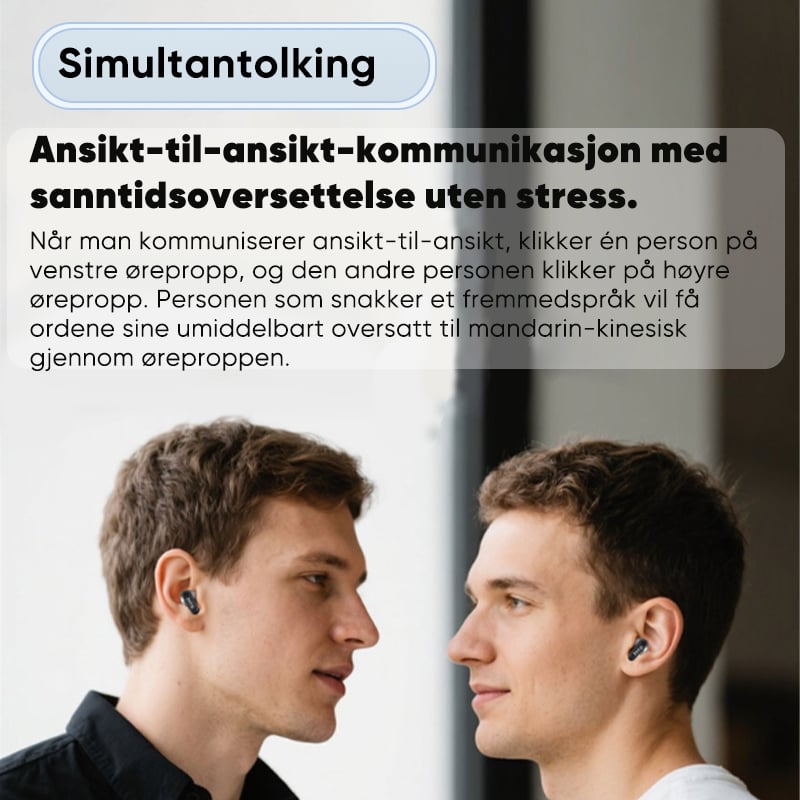 Støydempende Oversettelses Hodetelefoner med Fargeskjerm