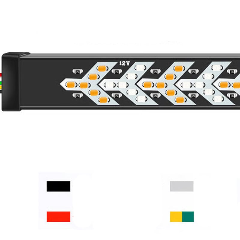 LED-Lysbjelke for Bakluke med Sekvensielle Blinklys og Fallvarsel