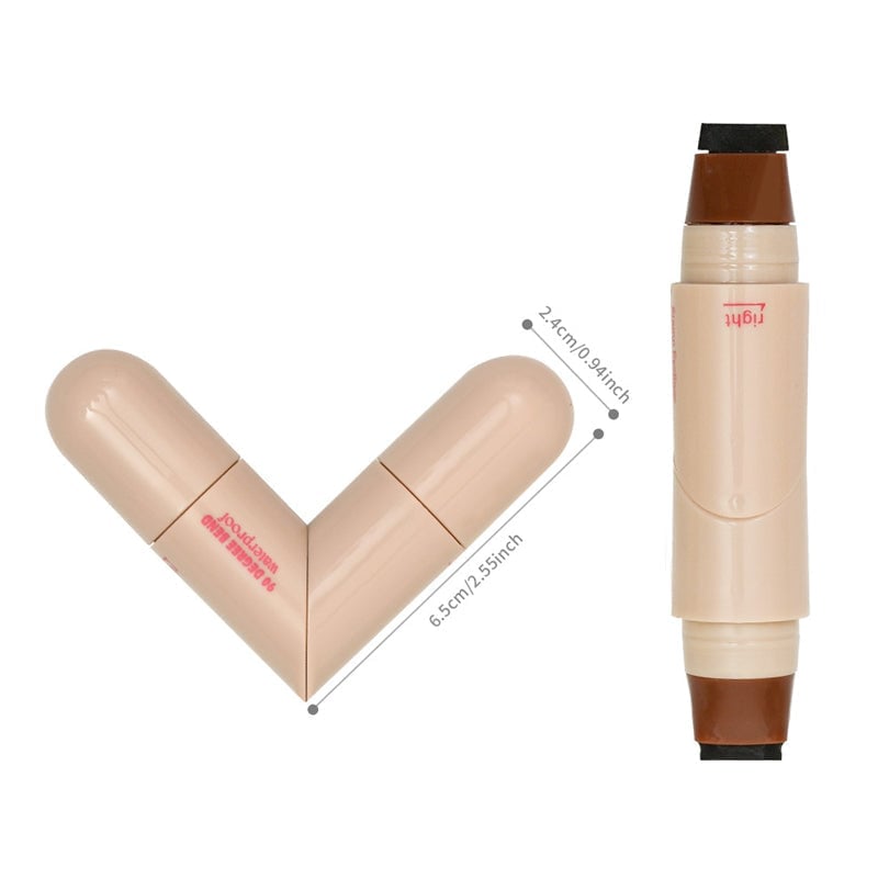 Roterende eyeliner-stempelpenn med dobbelt-hode design