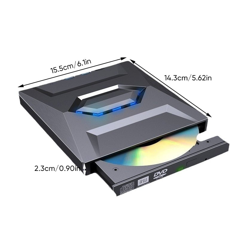 7-i-1 ekstern USB DVD-stasjon og Blu-ray-spiller