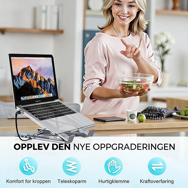 8-i-1 USB-C-Dokkingstasjon for Bærbar PC