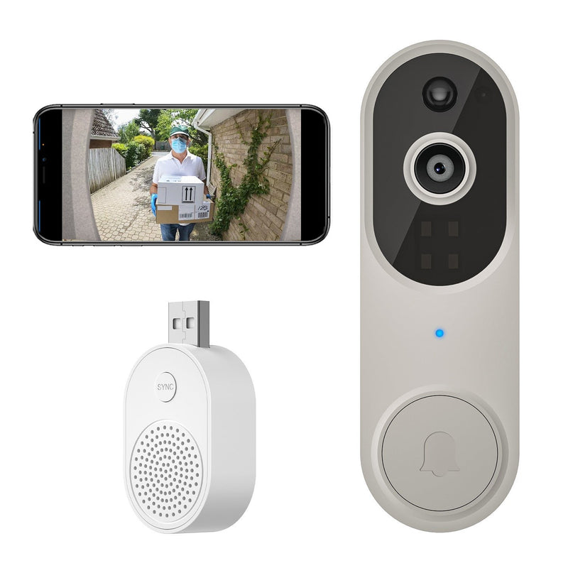 Trådløst smart dørklokkekamera - utendørs overvåking med HD-nattsyn