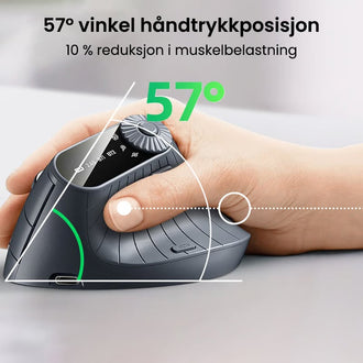 Sakerplus Ergonomisk Trippel-Tilkobling Trådløs Mus