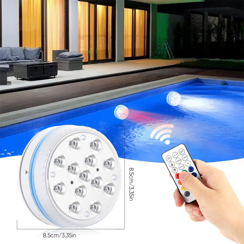 Vanntett selvklebende LED-bassenglys