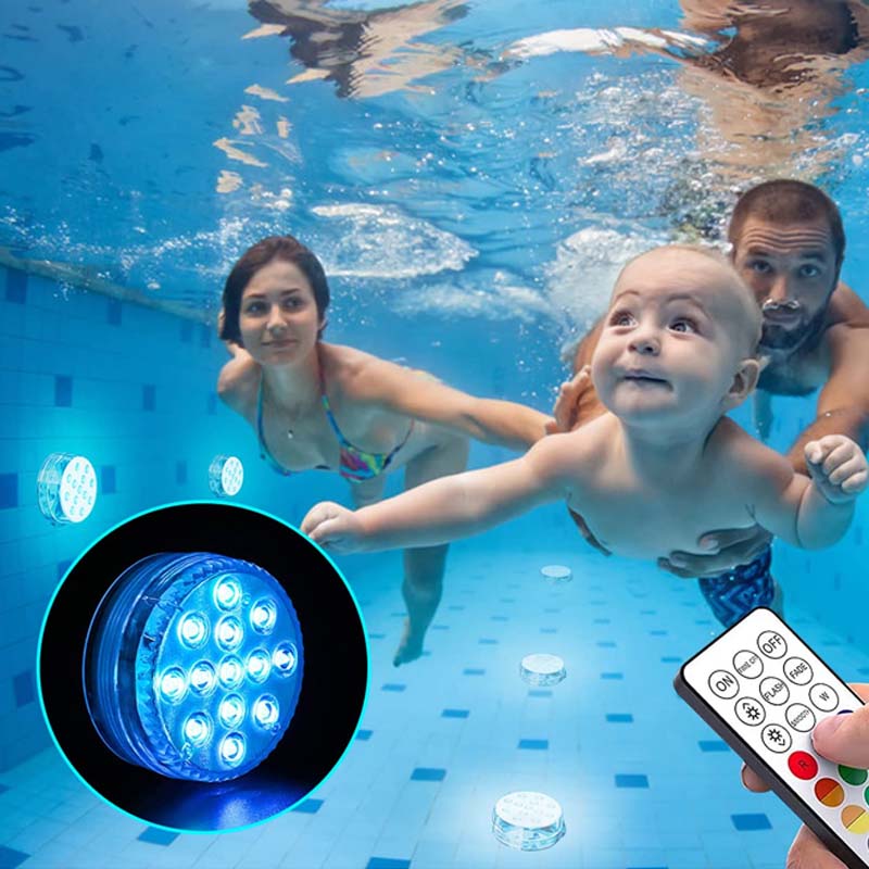 Vanntett selvklebende LED-bassenglys