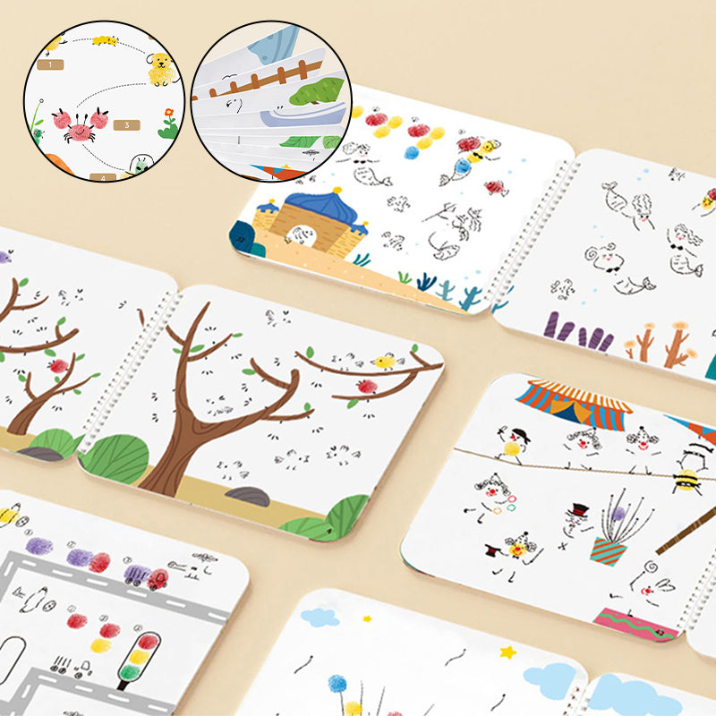 Children's educational finger painting book
