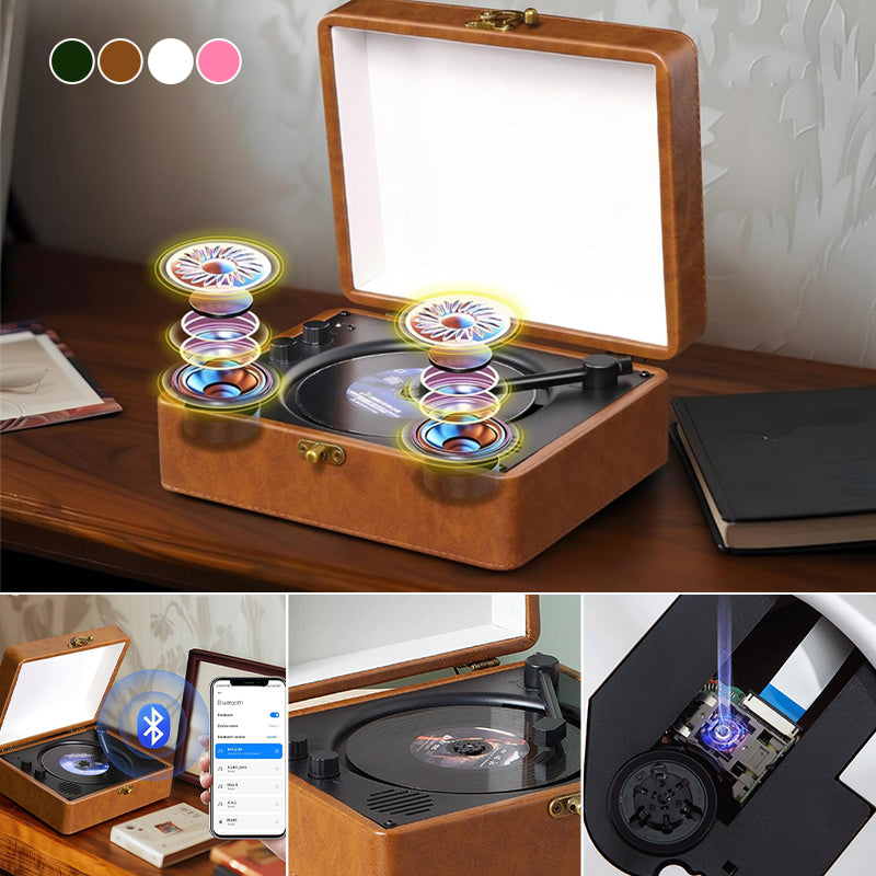 Bærbar Retro CD-spiller med Bluetooth-lyd