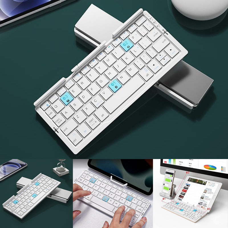 Bærbar sammenleggbar bluetooth mini-tastatur