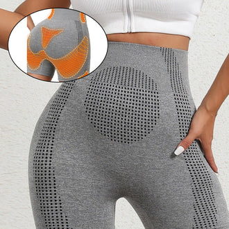 Sømløse høy midje treningsshorts