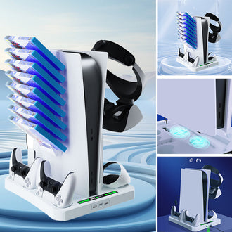 PS5 multifunksjonelt kjøle- og lagringsstativ