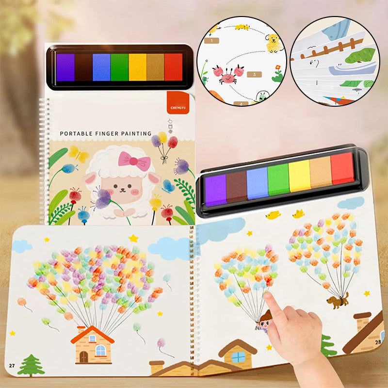 Children's educational finger painting book