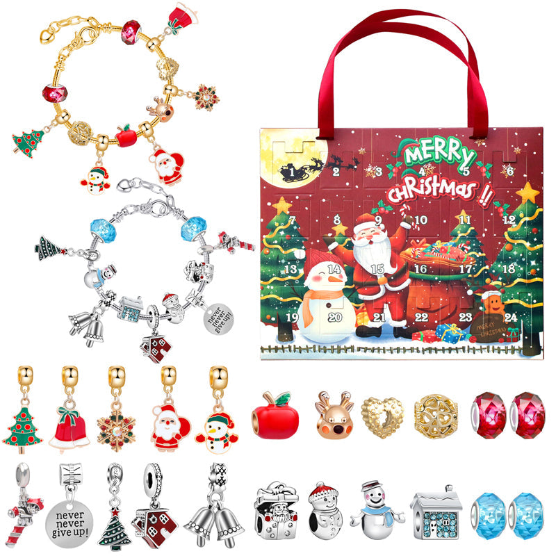24 dagers nedtellingskalender - gjør-det-selv julekalenderarmbånd-sett