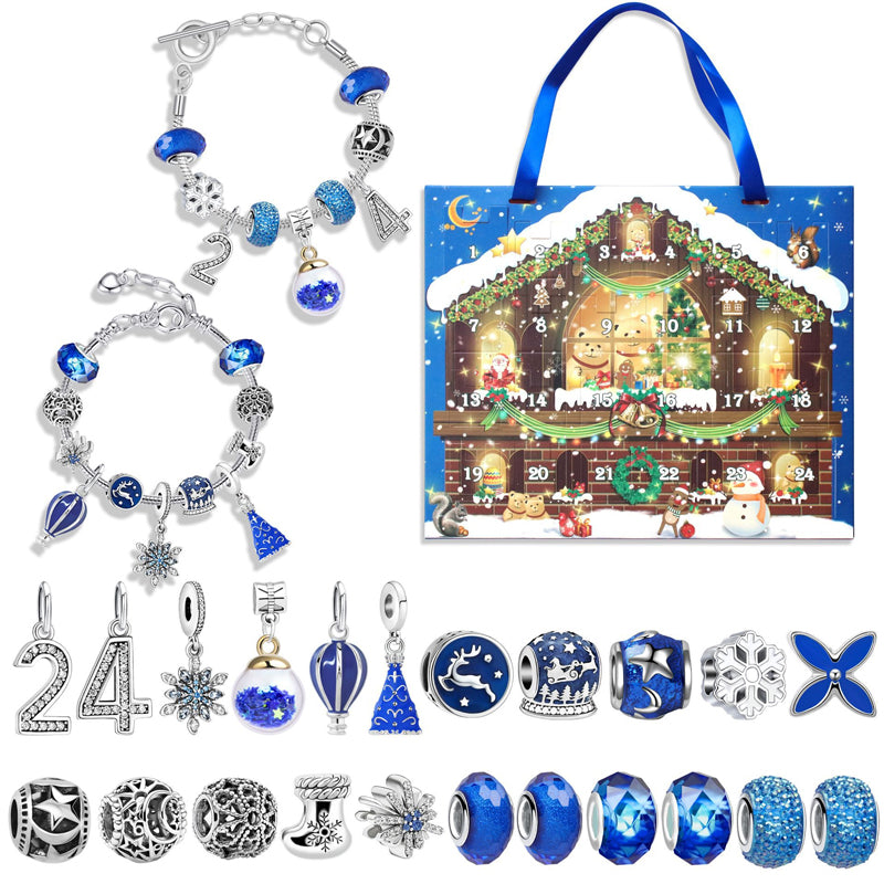 24 dagers nedtellingskalender - gjør-det-selv julekalenderarmbånd-sett