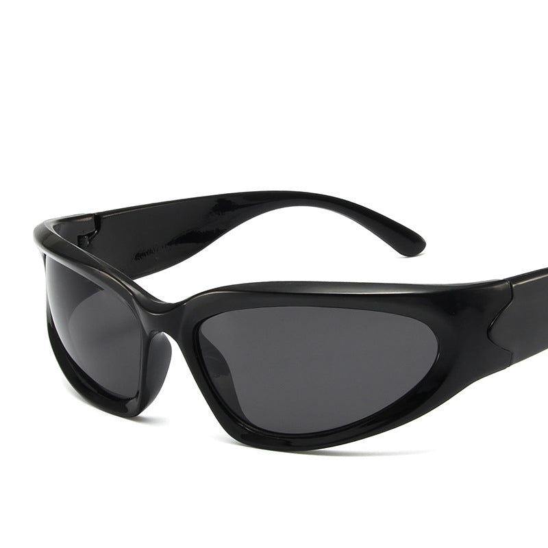 Trendy fremtidig stil Y2K solbriller