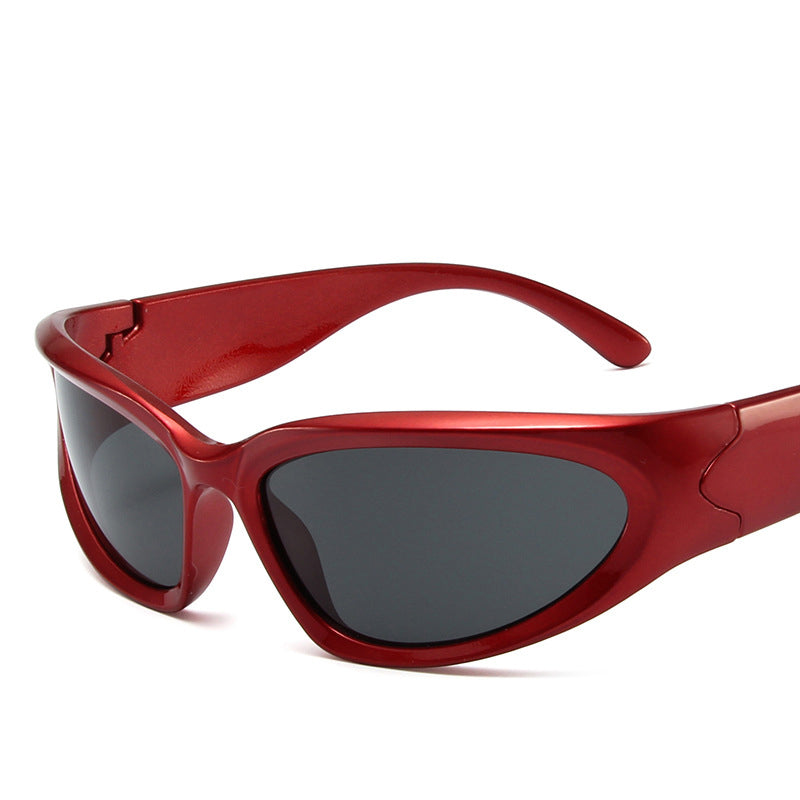 Trendy fremtidig stil Y2K solbriller