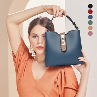 Britisk motebøtteveske til kvinner