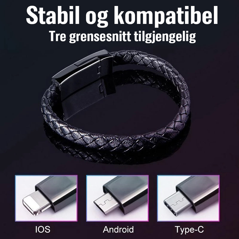 Kreativt armbånd med ladekabel