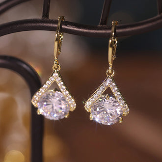 Skinnende Krystall Øredobber