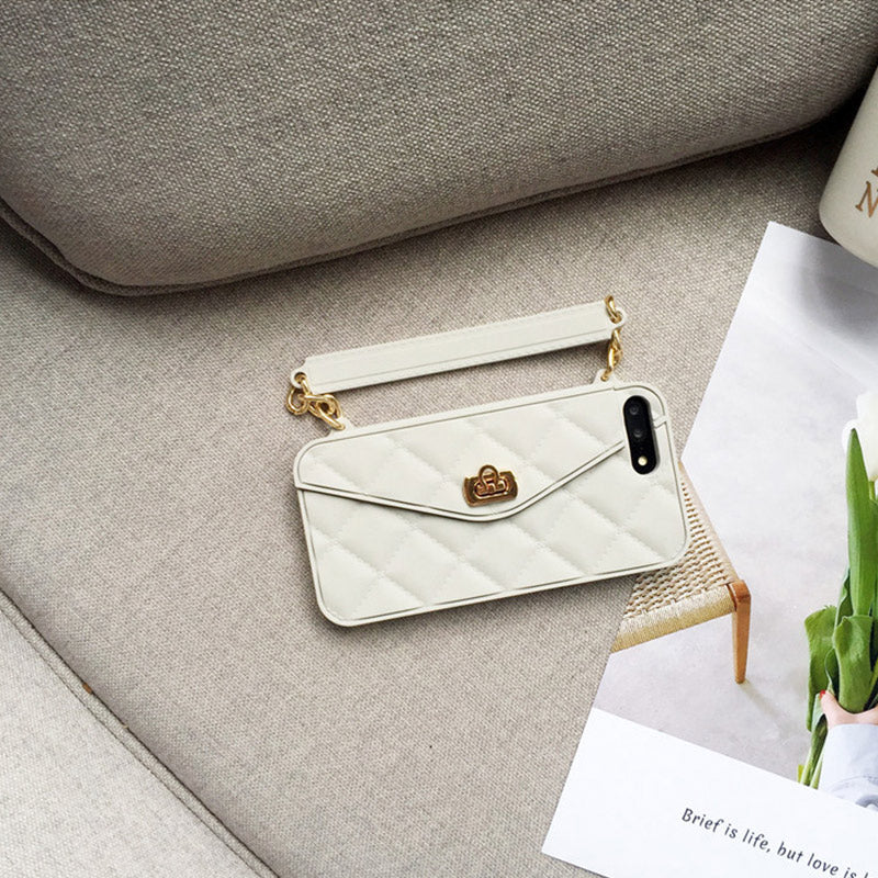 Håndveske telefonveske med mykt silikonkjede