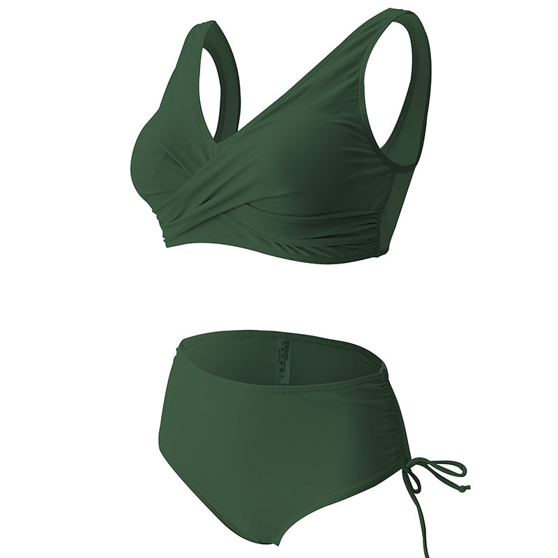 Ensfarget bikini sett