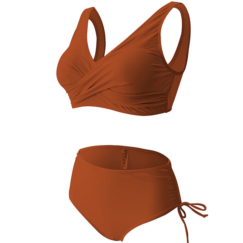 Ensfarget bikini sett