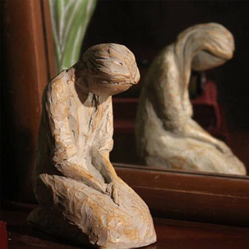 Sweet Hour of Prayer Inspirerende skulptur av kvinne som ber
