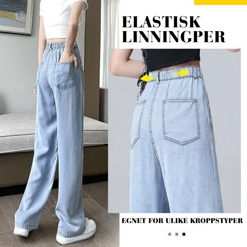 Jeans med brede ben for kvinner