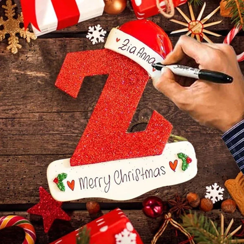 DIY Letters Christmas Hanging Ornaments