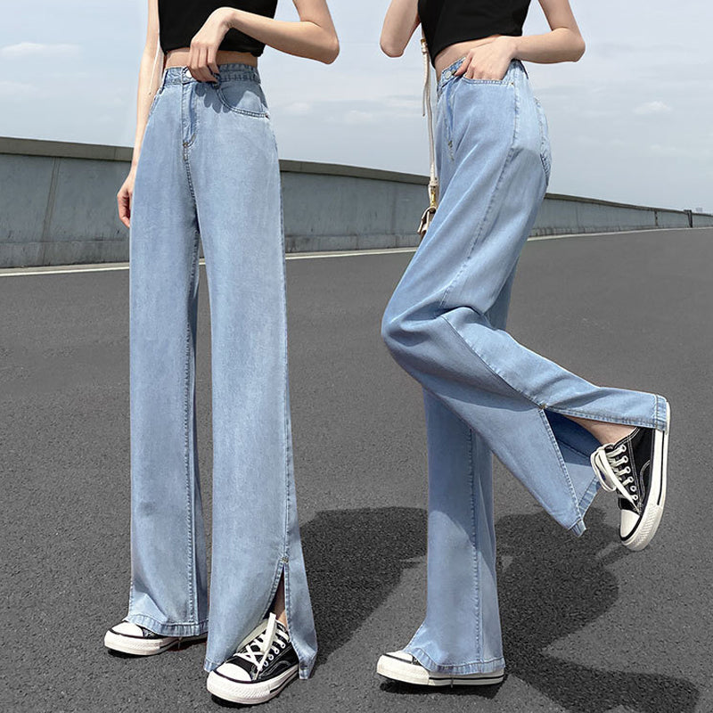 Jeans med brede ben for kvinner