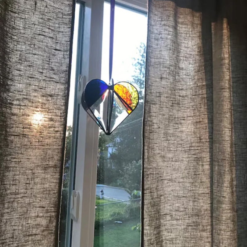 Hjerteformet solfanger vindusdekorasjon