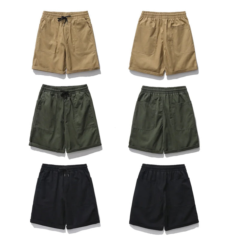 Lett bomulls cargo-shorts for menn