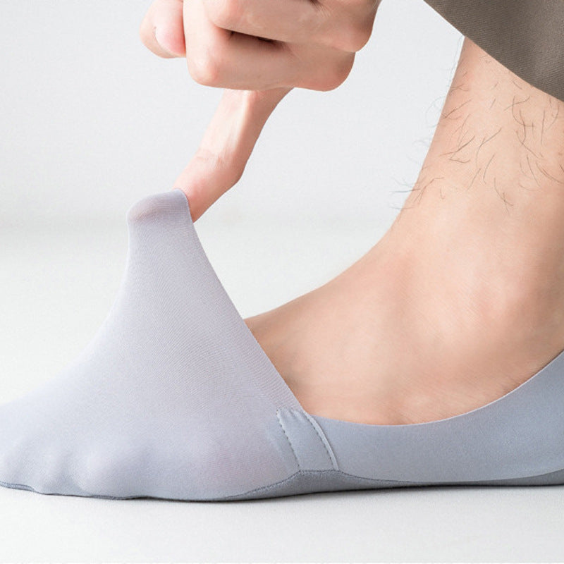 Anti-skli usynlige sokker i bomull
