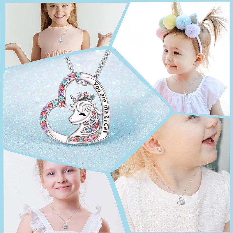 "You Are Magical" - Unicorn Princess Earrings and Necklace