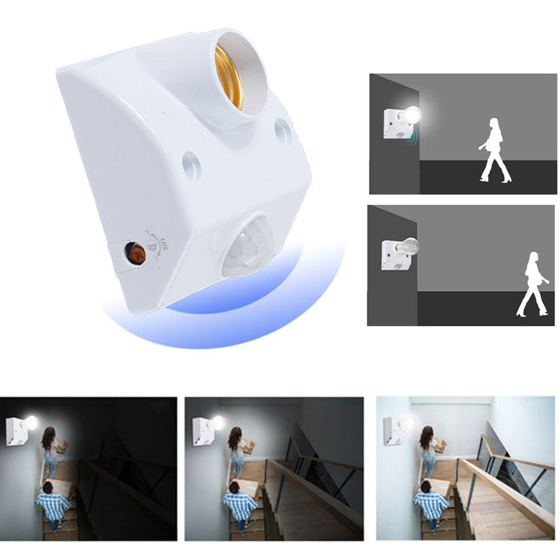 Lampeholder med bevegelsessensorbryter