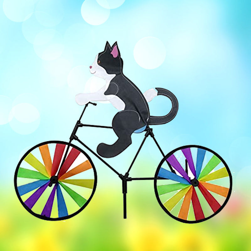 Katt på sykkel vindspinner