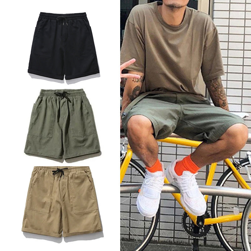 Lett bomulls cargo-shorts for menn