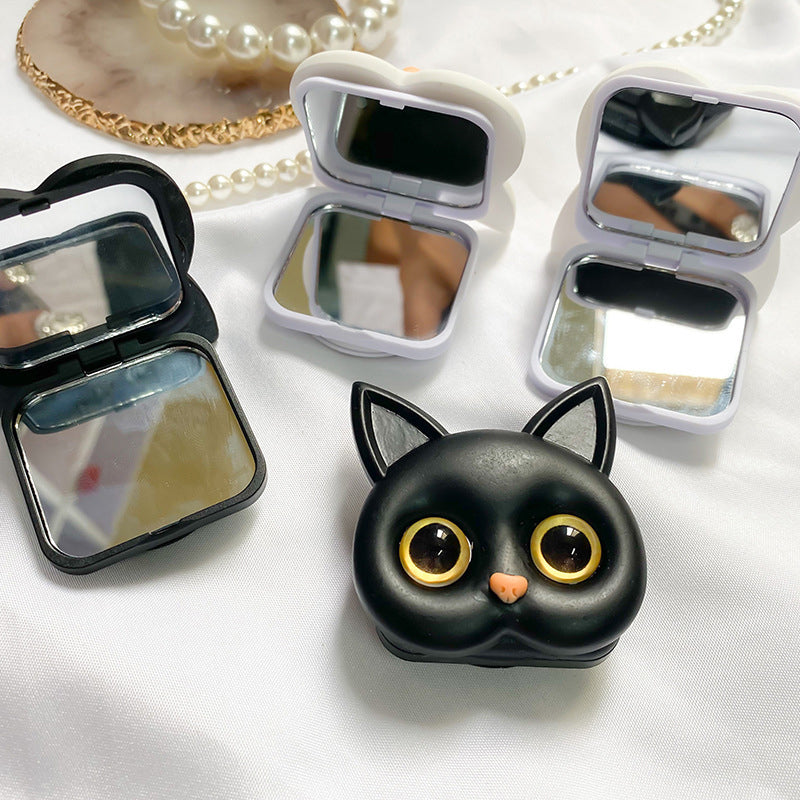 Søt 3D Cat-telefonholder med minispeil