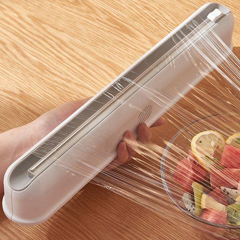 Veggmontert plastfolie kutter