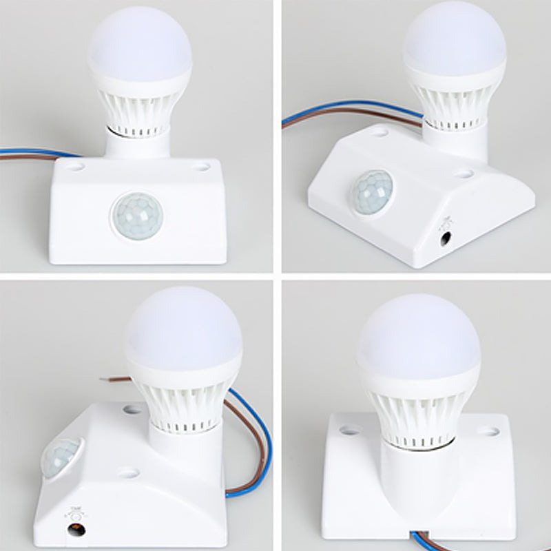 Lampeholder med bevegelsessensorbryter