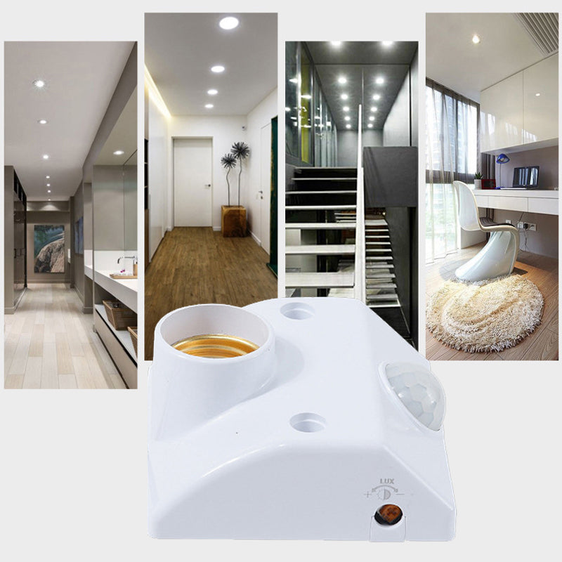 Lampeholder med bevegelsessensorbryter