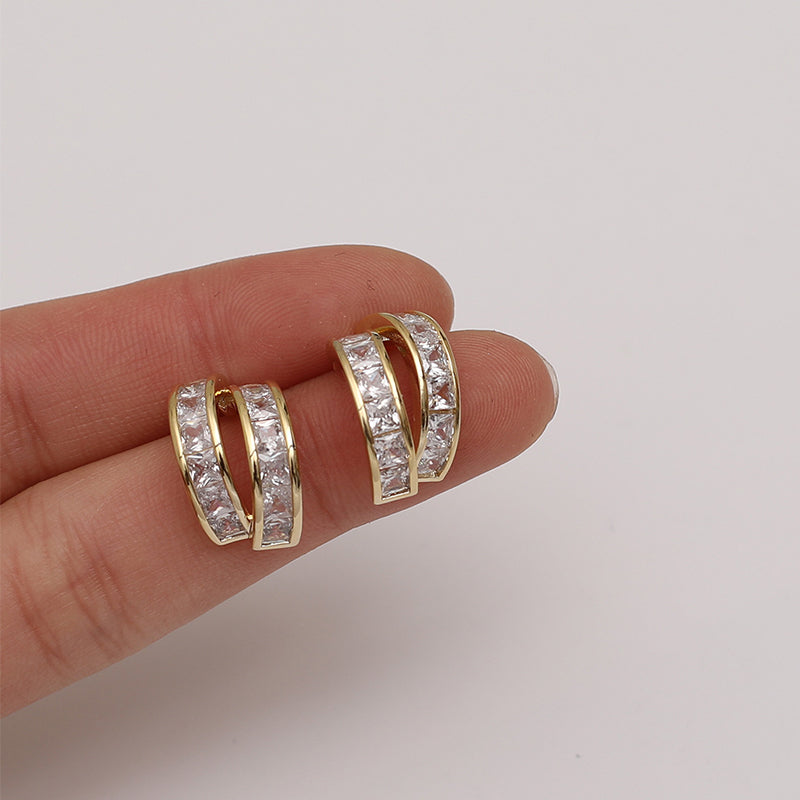 Zircon Staggered øredobber