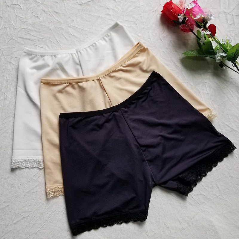 Leggings med blonder i stretch