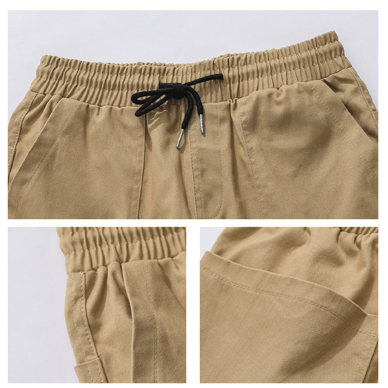 Lett bomulls cargo-shorts for menn