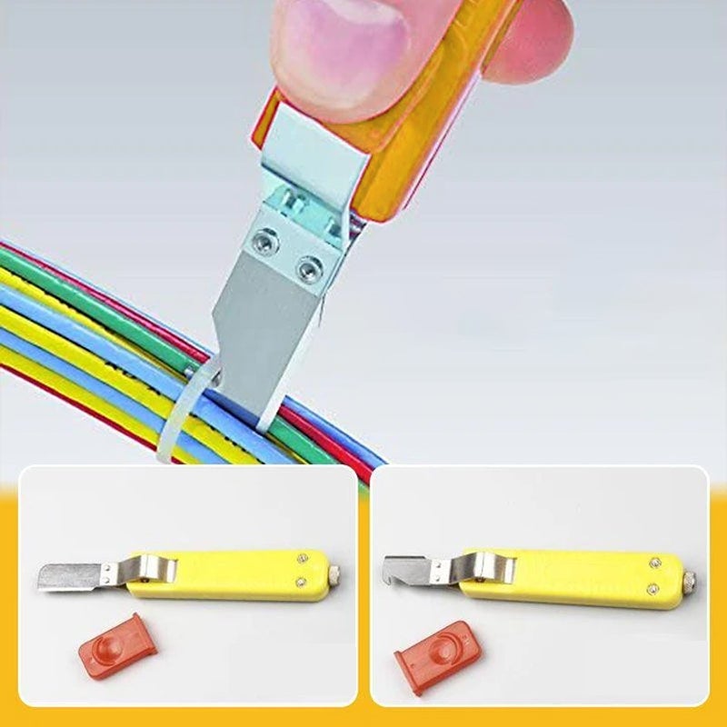 Justerbar lednings- og kabel-kniv