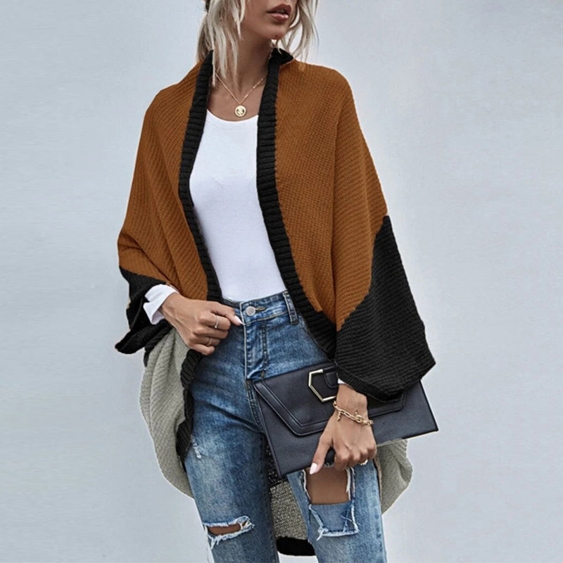 Colorblock knitted cardigan